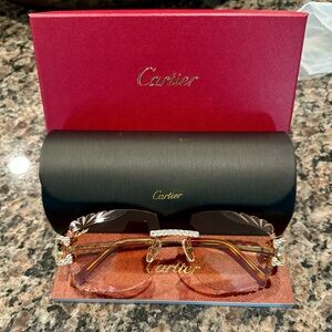Cartier Gold and Brown  Glasses